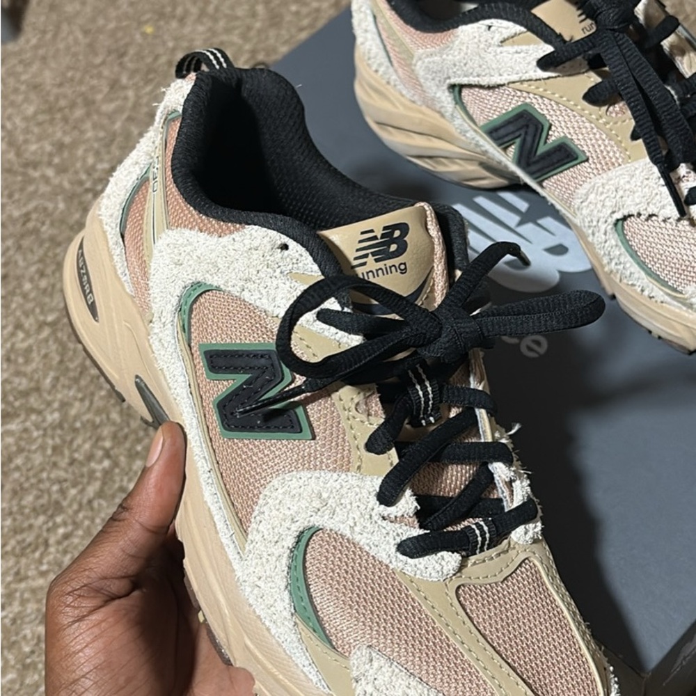 New Balance Tan and Black Running Shoes